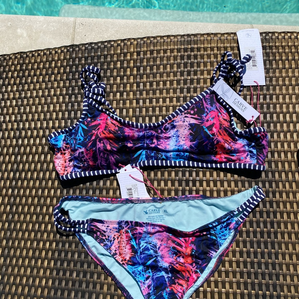 Full colorful bikini set